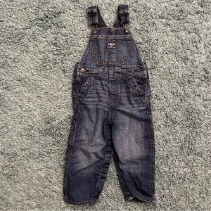 OshKosh B'gosh Flannel-Lined Classic Toddler Denim Overalls | Size 24 Months
